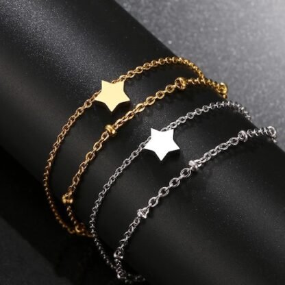 bracelet deux chaines avec etoile