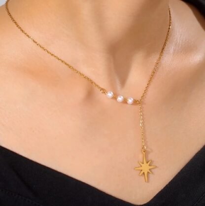 collier etoile perle