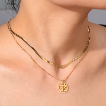 collier ohm en acier inoxydable