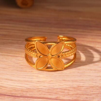 bague fleur femme