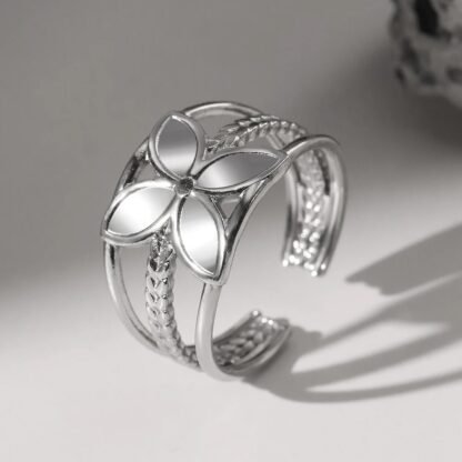 bague fleur femme