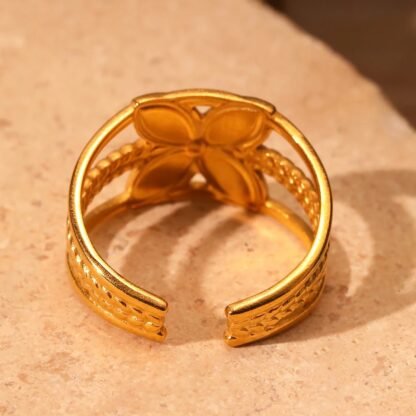 bague fleur femme