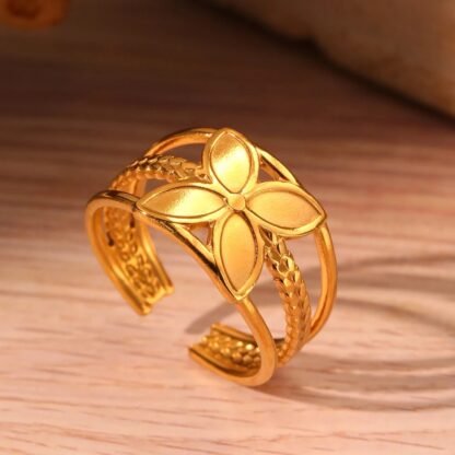 bague fleur femme