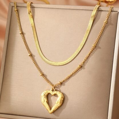 collier coeur femme